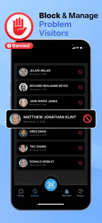 IVO banned visitors list synced across the team